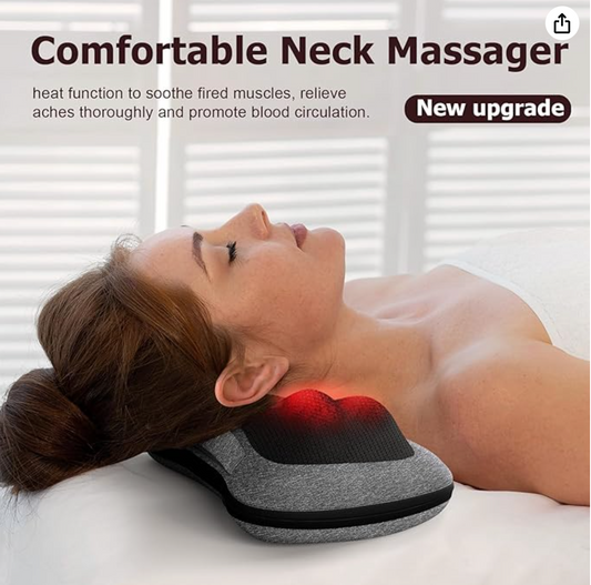 Shiatsu Back Massager with Heat – Deep Tissue Massage for Neck